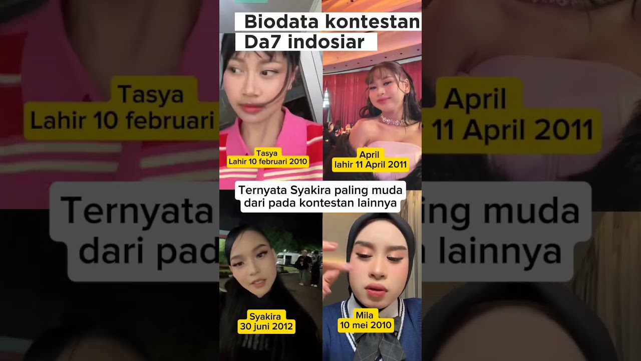 biodata kontestan Da7 #indosiar #artist #da7indosiar #fypシ゚viral #beritaartis