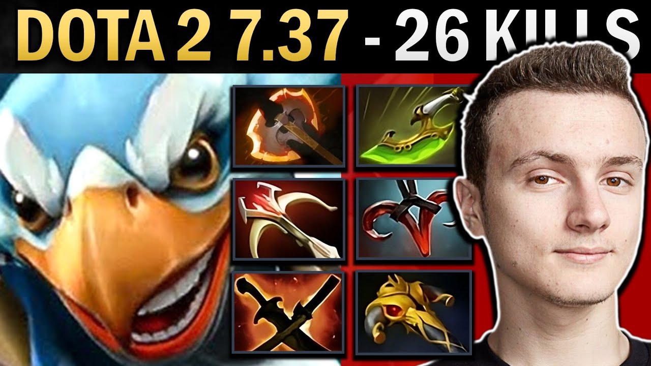 Kez Gameplay Miracle with 26 Kills and Battlefury - Dota 2 7.37