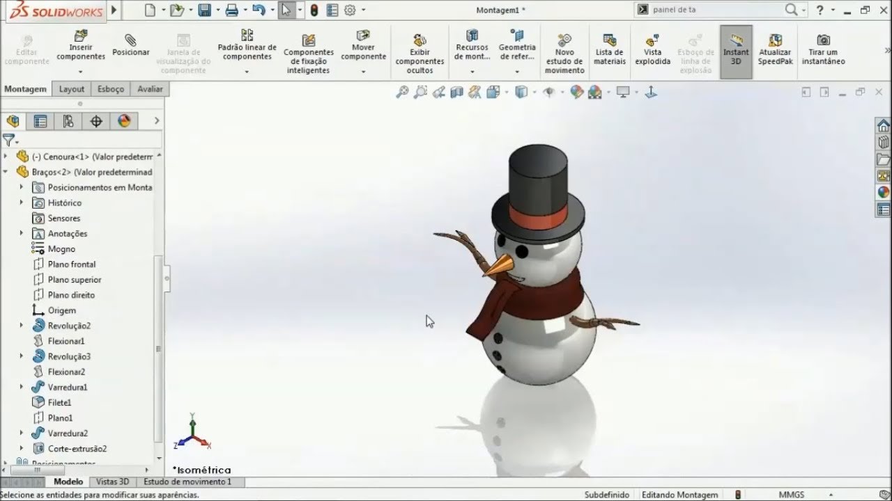 Boneco de Neve - SolidWorks