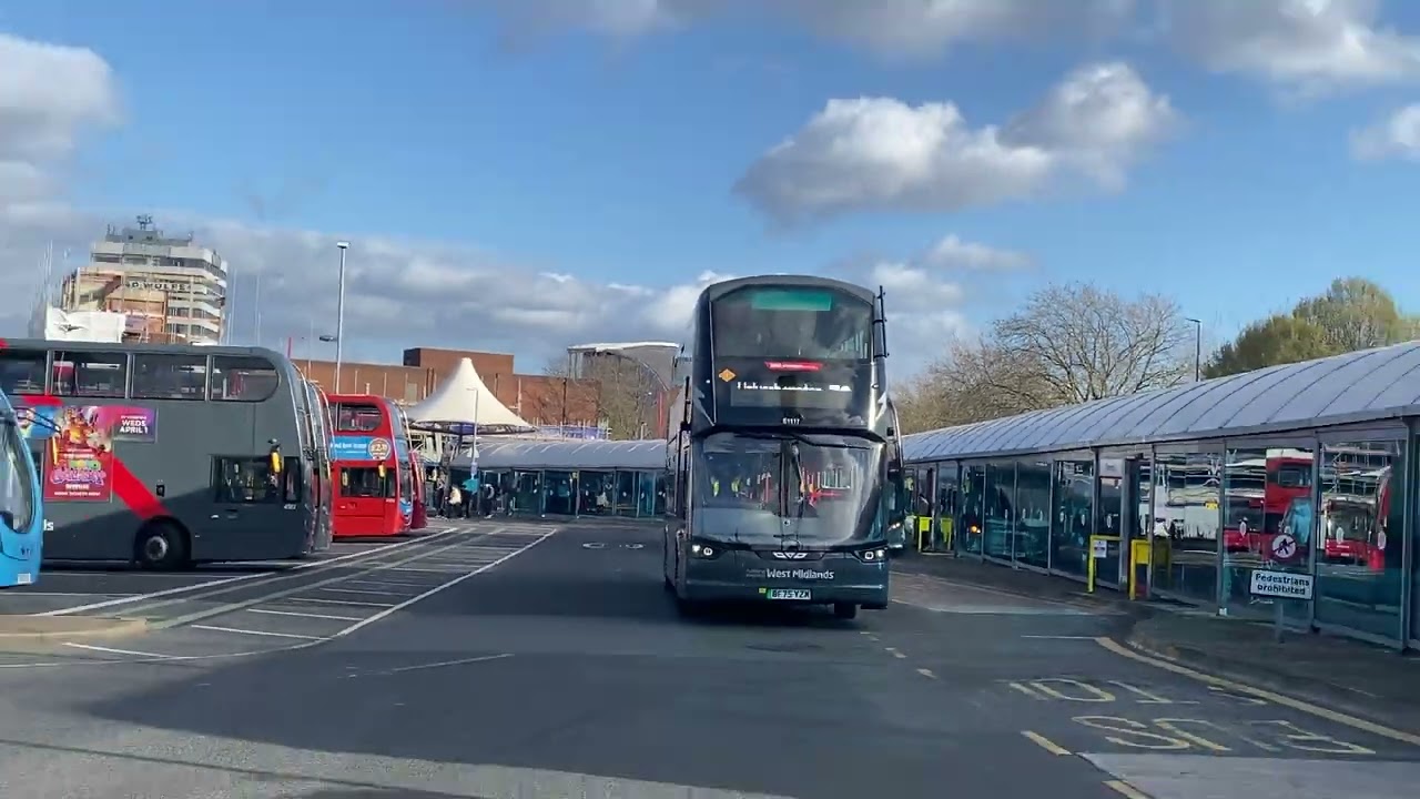 National Express West Midlands Wright StreetDeck Electroliner ⚡E1117 Bus Route 79 Wolverhampton 