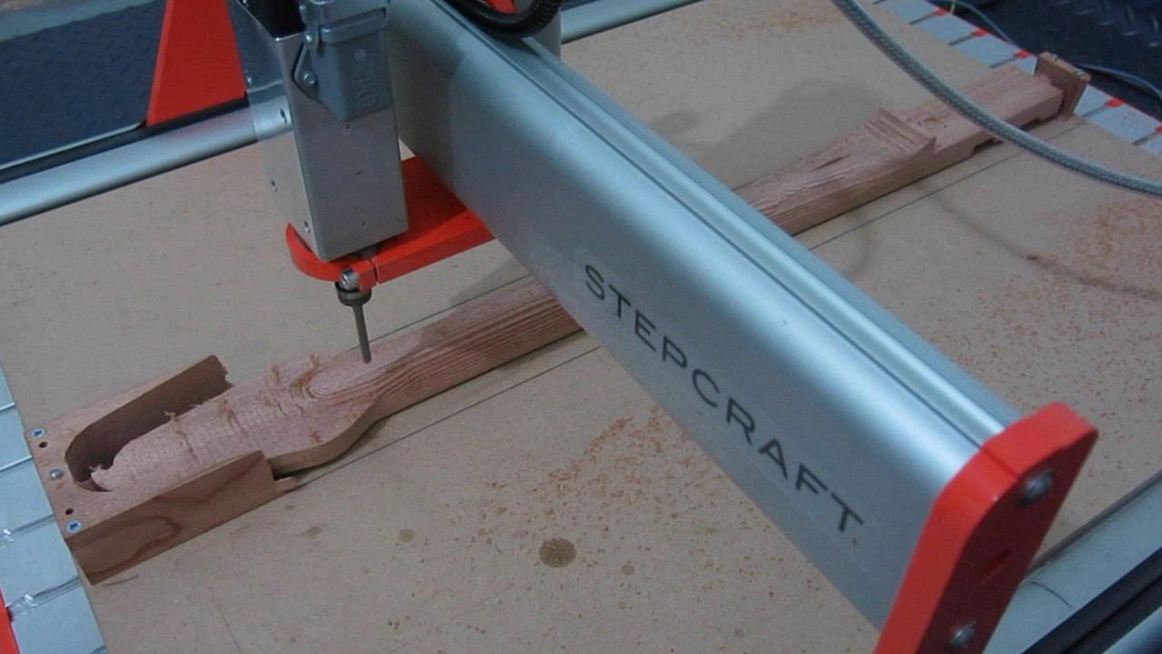 Brian May Red Special Guitar Neck (Lower Side) Milling with a Stepcraft 2/840 CNC Machine