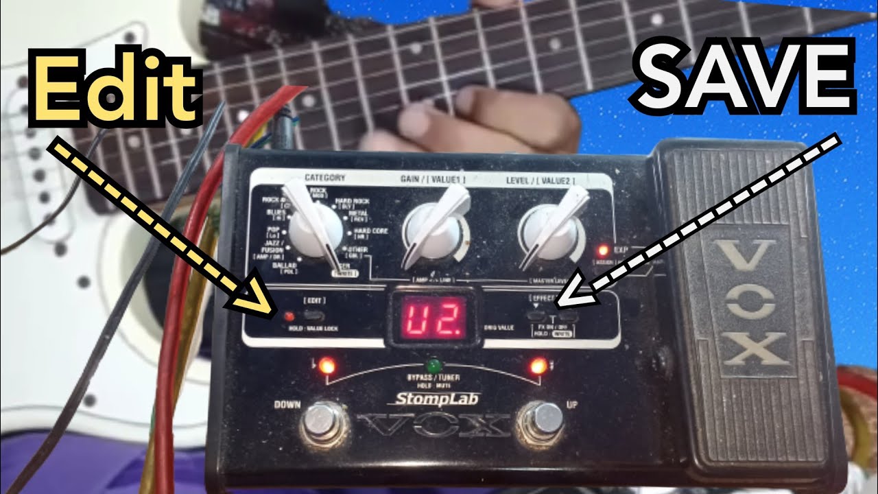 Tutorial Cara Edit Sound Efek Gitar Vox Stomplab 2G