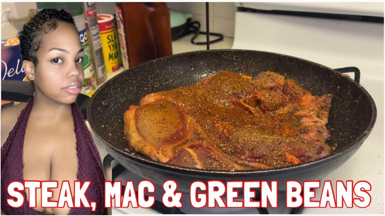QUICK DINNER || STEAK, MAC&CHEESE , GREEN BEANS || MOM LIFE #cooking