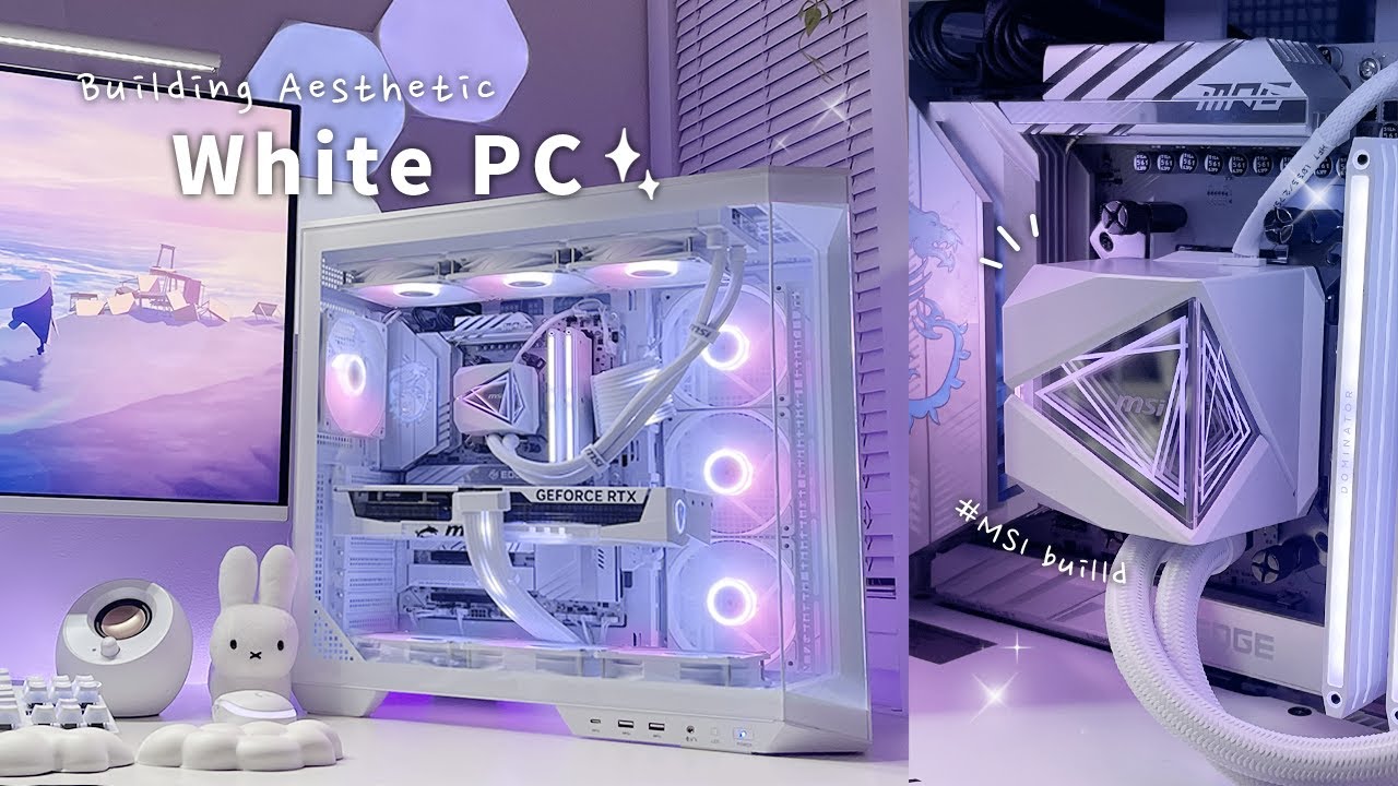 $3600💵Most Beautiful White Gaming PC Building💻🤍| RTX5080, AMD 9950X 3D | MSI MAG PANO 100R PZ