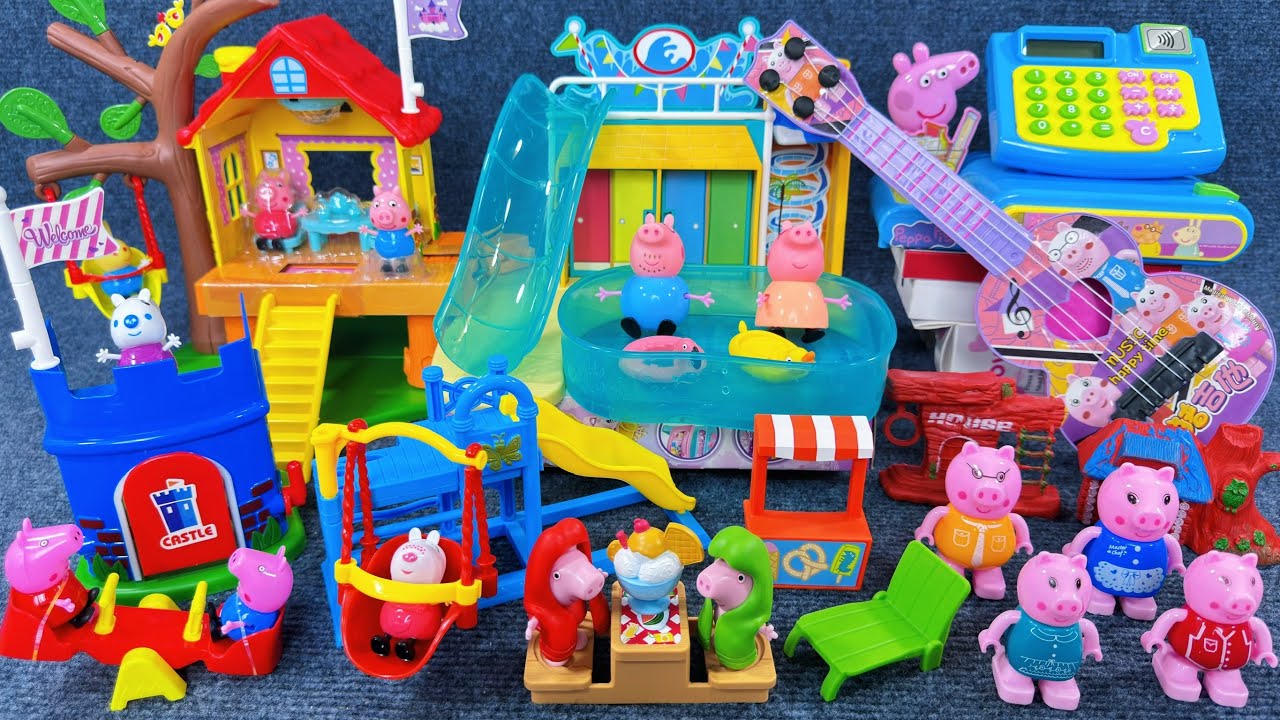 9 Minutes Satisfying with Unboxing Cute Peppa Pig Swimming Pool Toys Collection ASMR | Review Toys