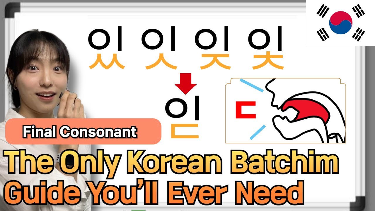 All about Korean Final Consonants (Batchim) Basics A to Z! Hangul Lesson🇰🇷