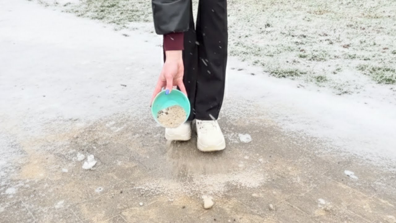 Nie wieder ausrutschen! Der beste Winter-Hack für deinen Gehweg