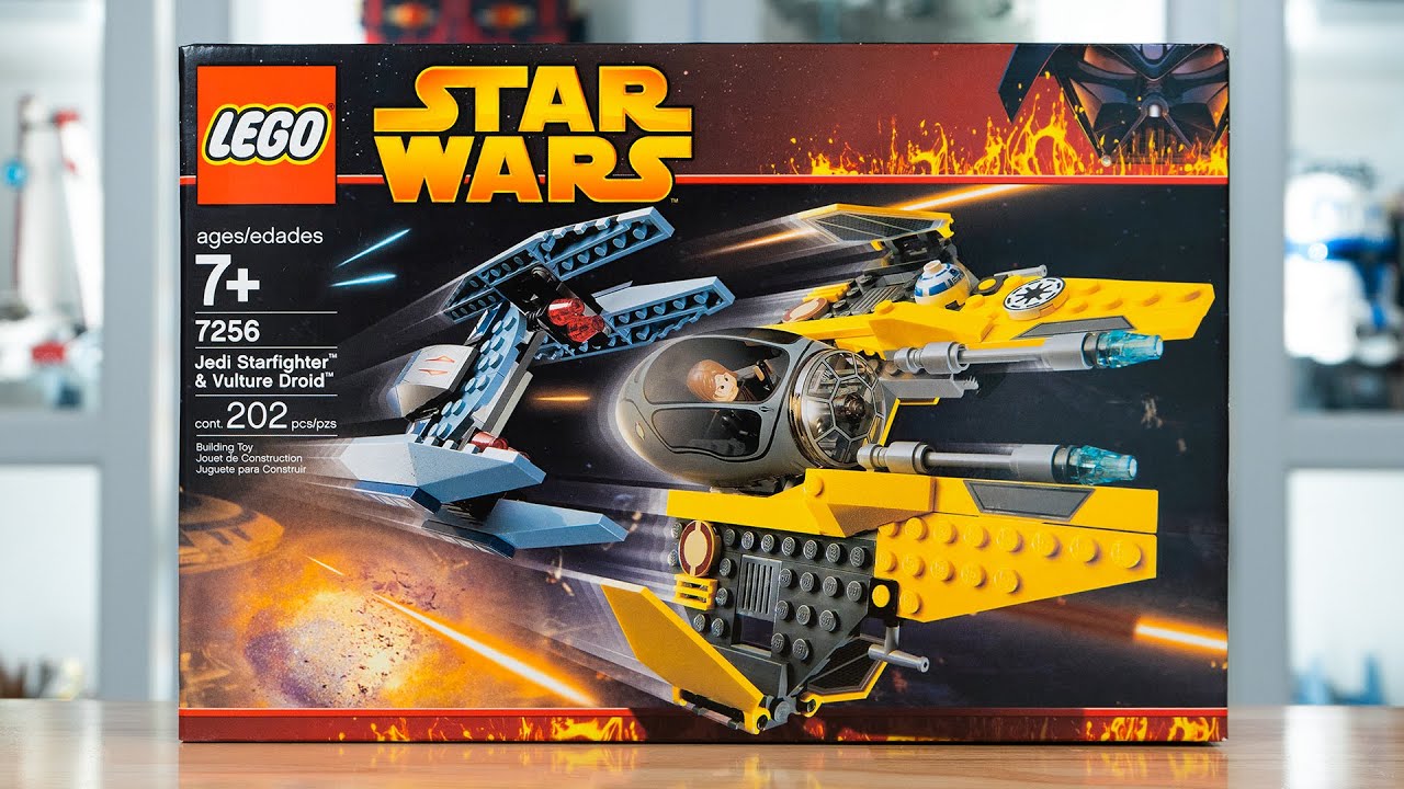 LEGO Star Wars 7256 JEDI STARFIGHTER & VULTURE DROID Review! (2005)