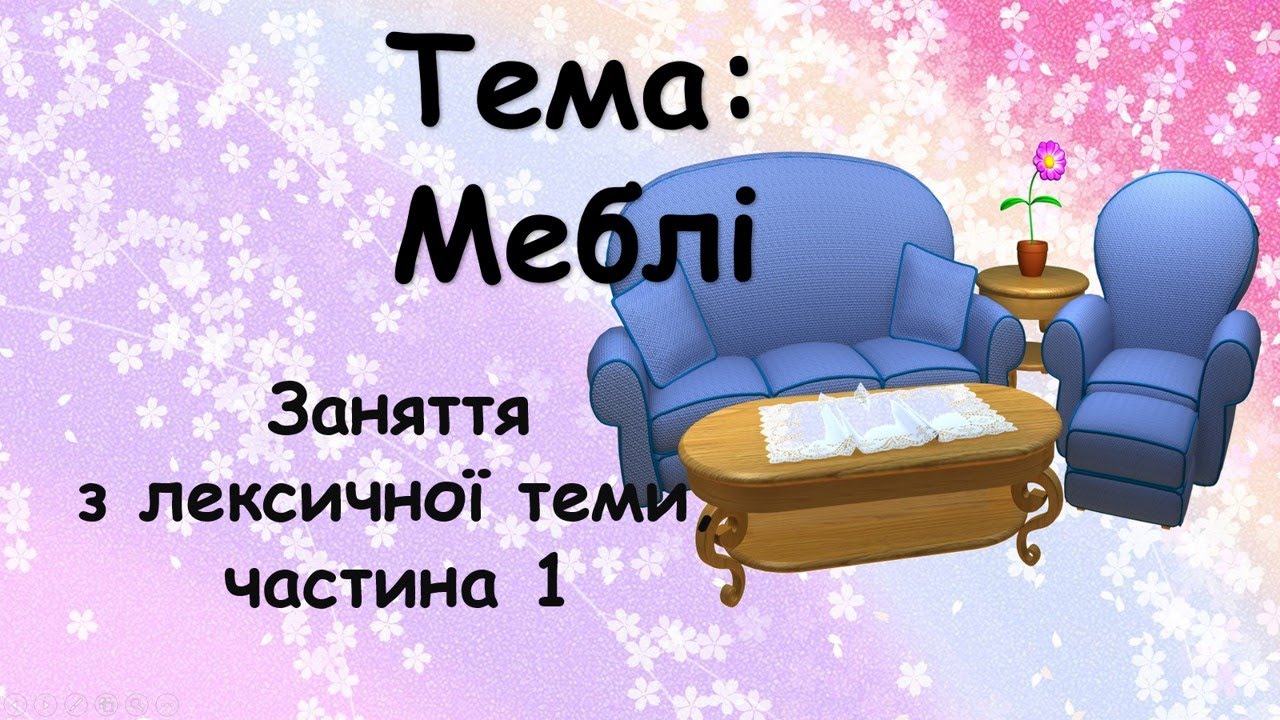 Тема 19. Меблі (заняття з лексичної теми, частина 1)
