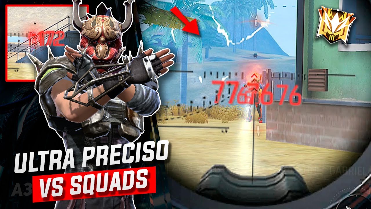 VETERANO JUEGA A MUERTE CONTRA TRES ESCUADRAS A PRECISO EN MIRA!! || FREE FIRE MAX
