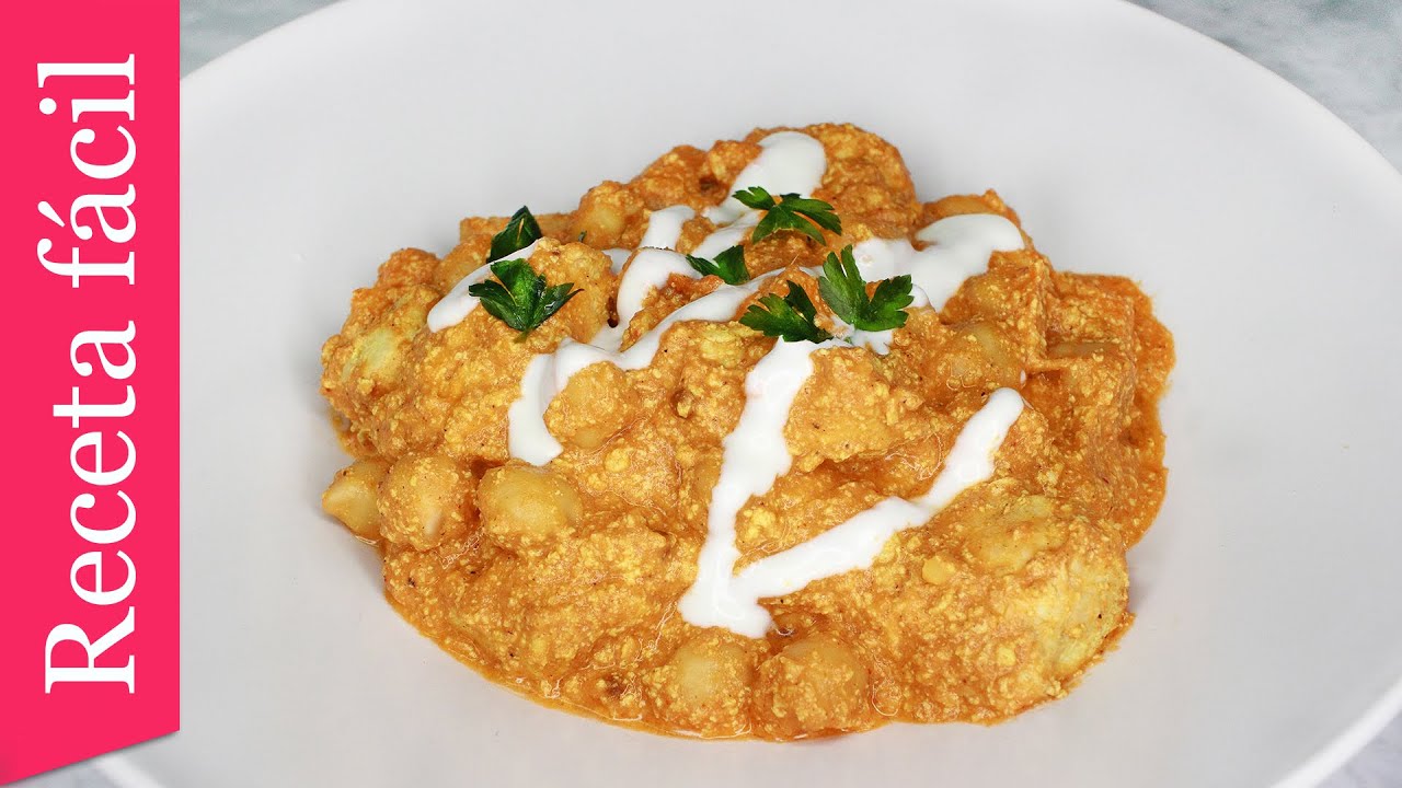 Receta india: Butter chicken curry con garbanzos (Murgh makhani) | Receta casera y fácil