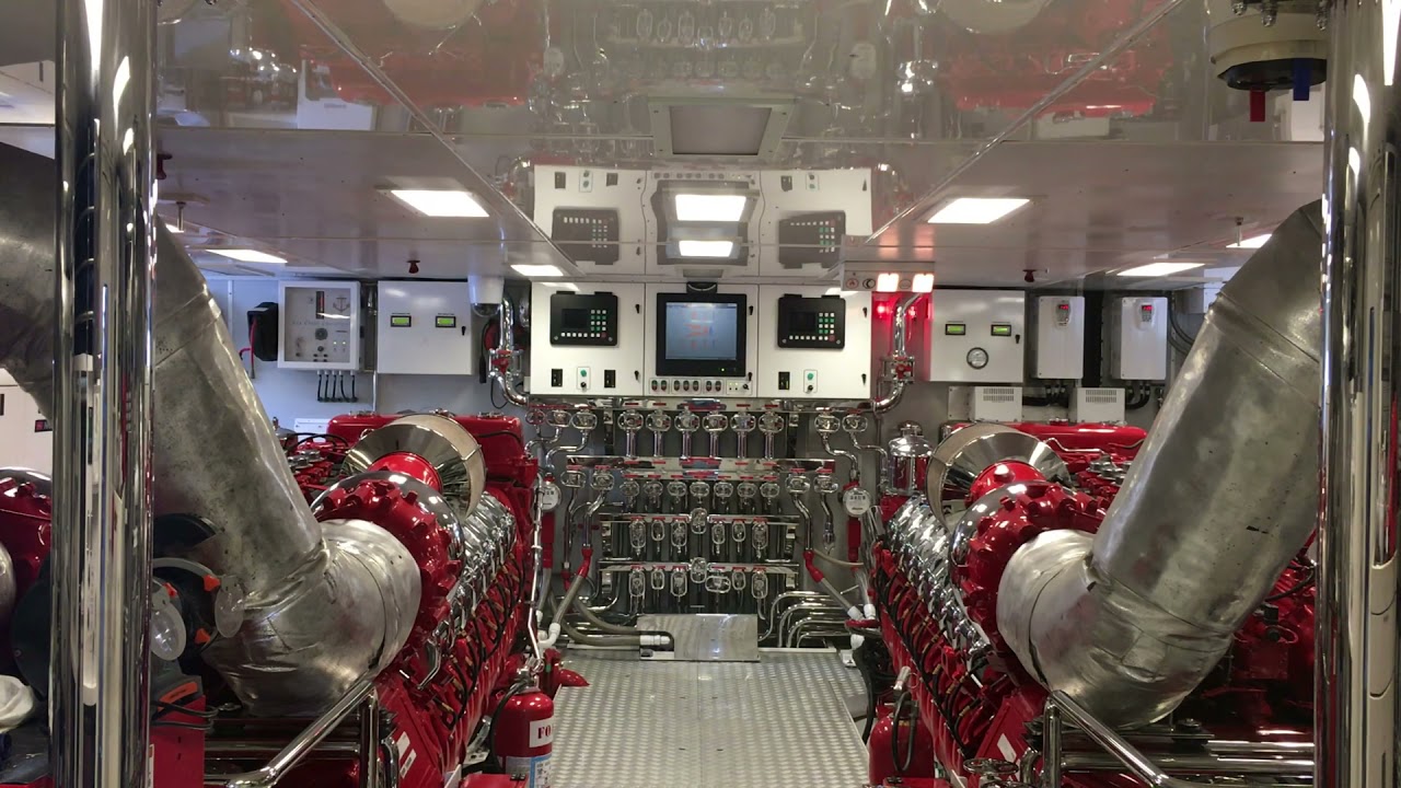Mega Yacht Engine Room Emergency - Fixed CO2 Fire Fighting Suppression  System Activation. Subscribe