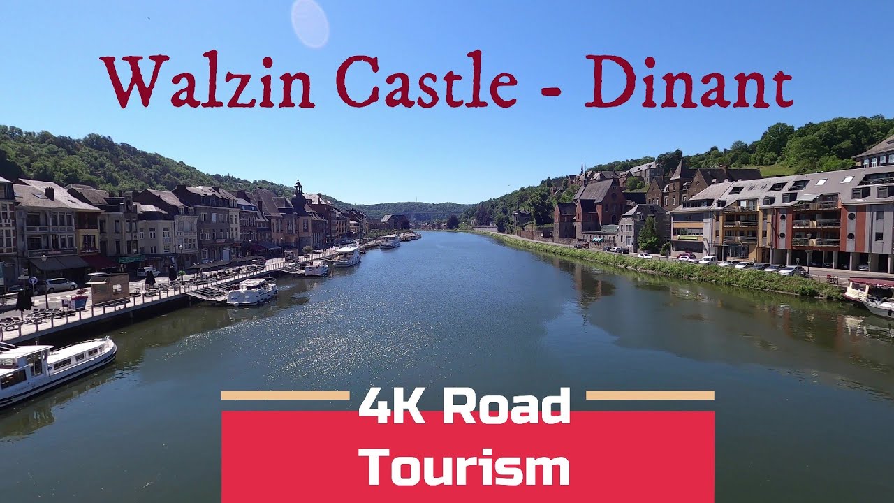Driving Belgium: Walzin Castle - Dinant - 4K scenic drive through Lesse valley in The Ardennes
