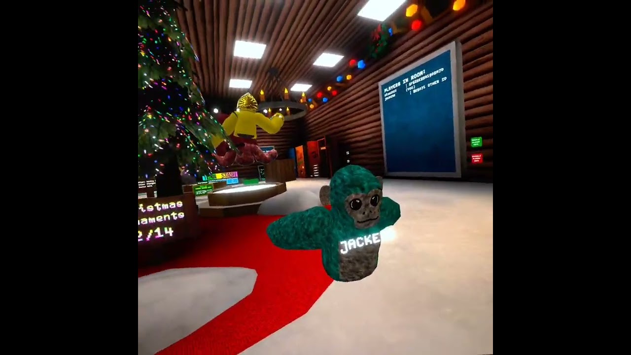 Playing scary baboon 