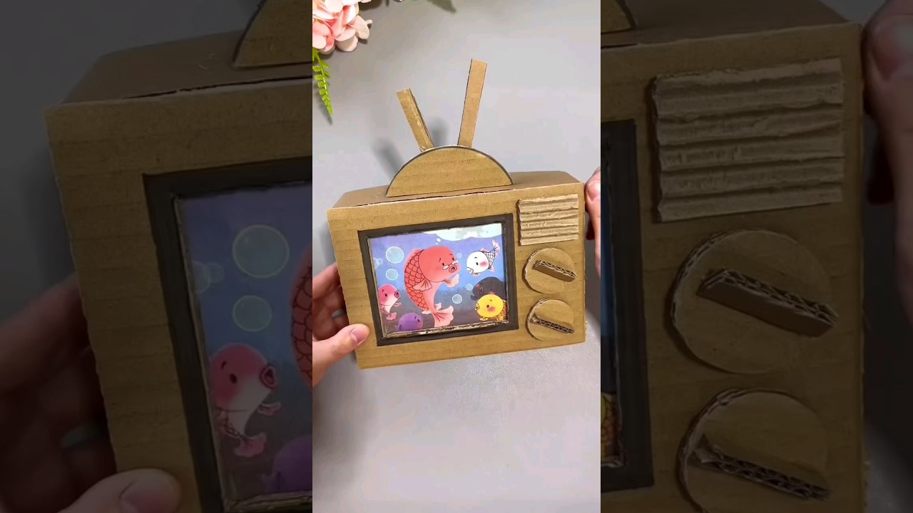 Best out of waste ideas 👍How to make TV from cardboard #diy #wastematerialcraft #shorts