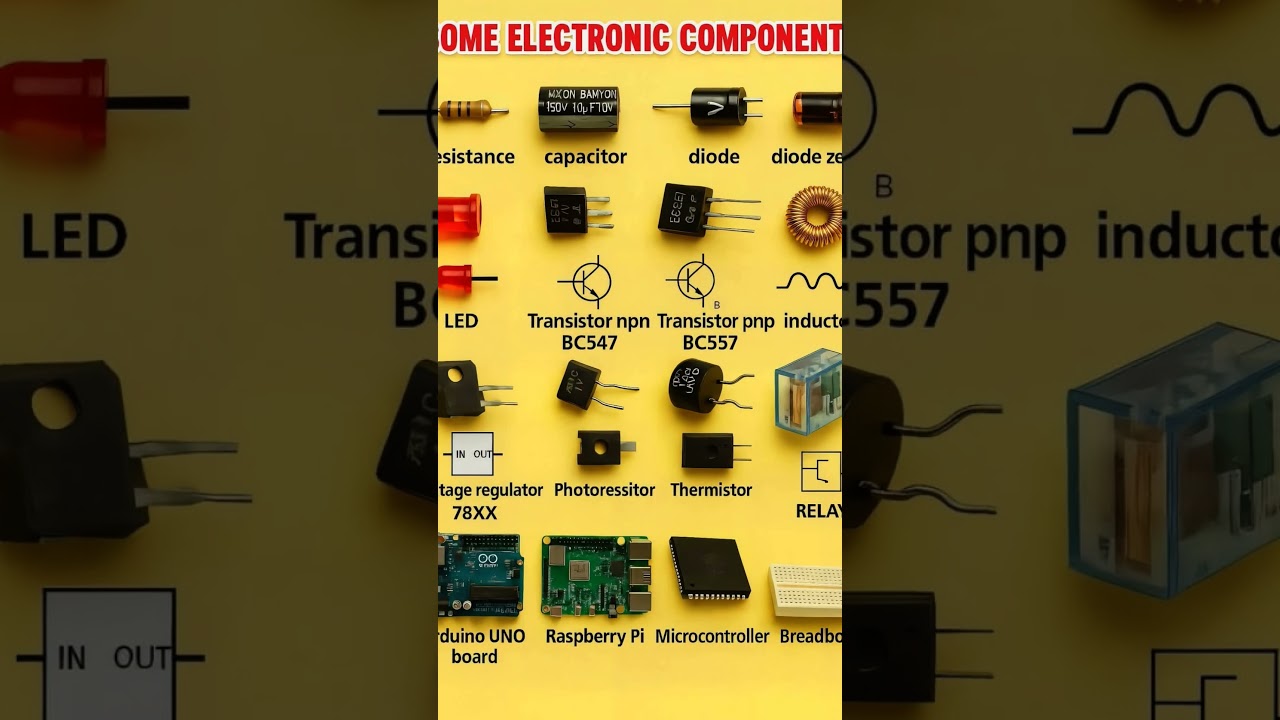 liste des composants &eacute;lectroniques de base pour les d&eacute;butants en &eacute;lectricit&eacute; #electrical #afrique