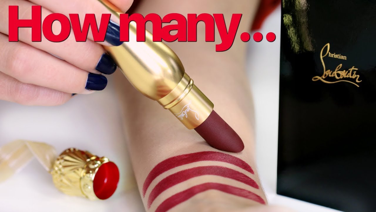 How many swatches in a Christian Louboutin Lipstick? | THE MAKEUP BREAKUP