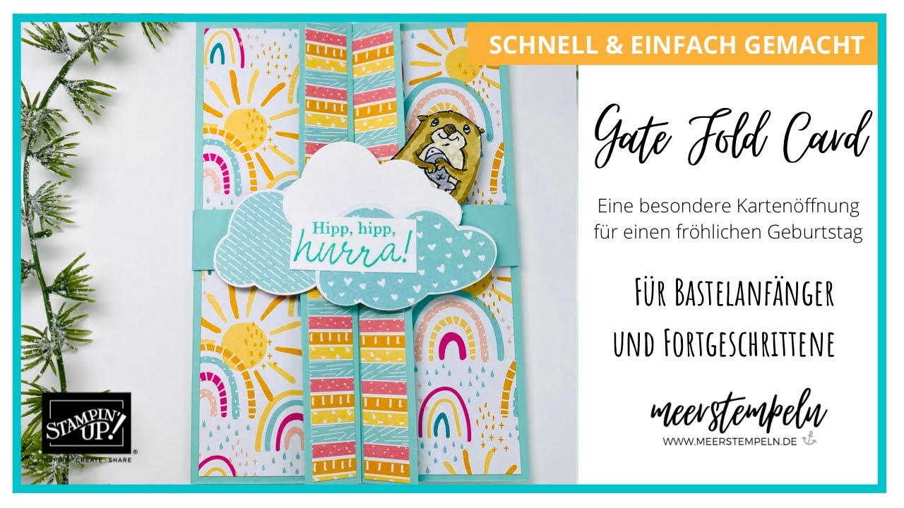⚓️ Anleitung - Gate-Fold-Card | Eine besondere Kartenform | Grüße aus der Otter-Welt von Stampin‘Up!