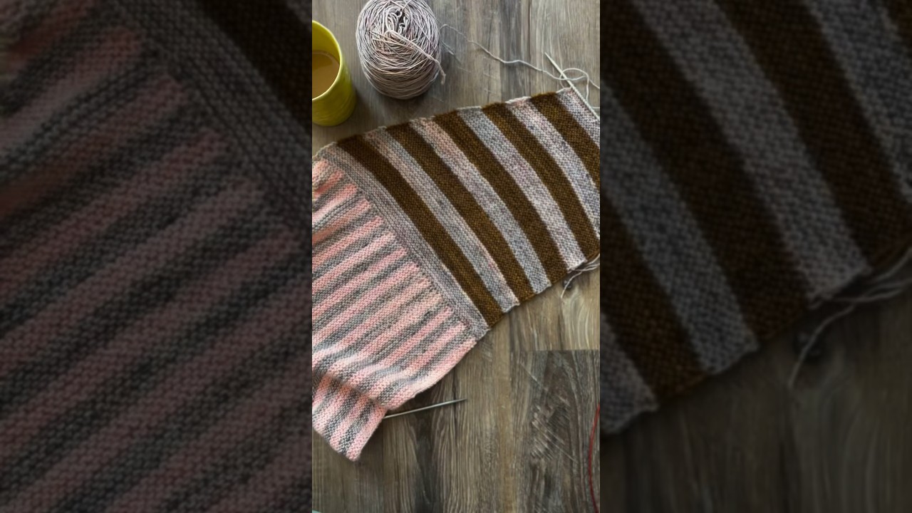 Knitting a Striped Shawl #knittinglove