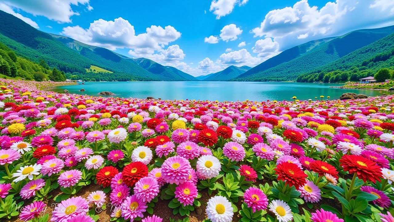 The most beautiful flowers with peaceful music for relaxation 🌸 Healing music for the soul