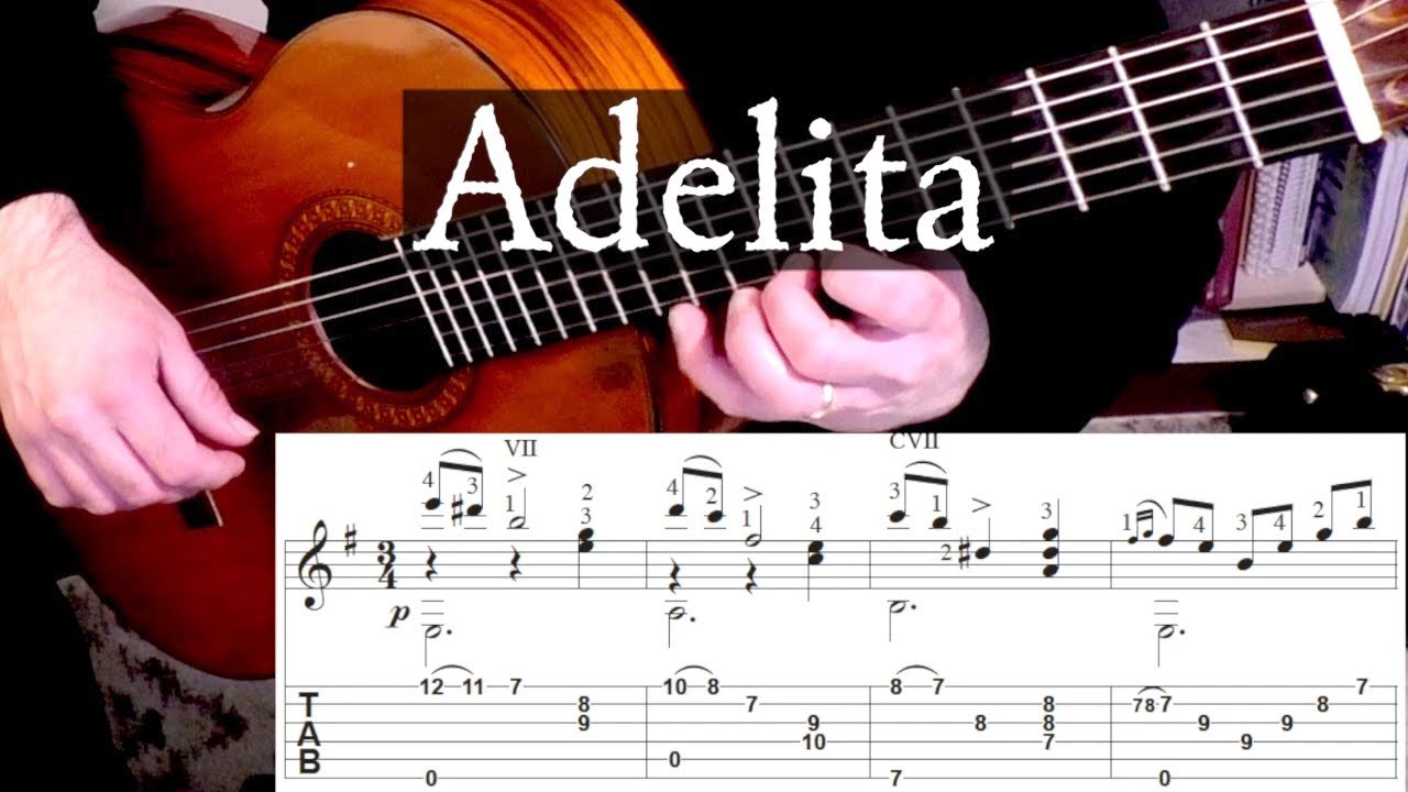 Adelita (Tarrega) with Tab by Rob Lunn