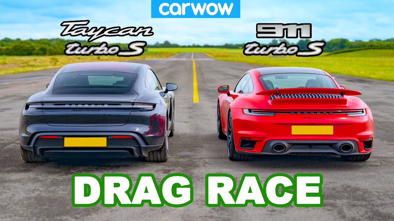 New Porsche 911 Turbo S vs Taycan Turbo S: تحديات السباق!