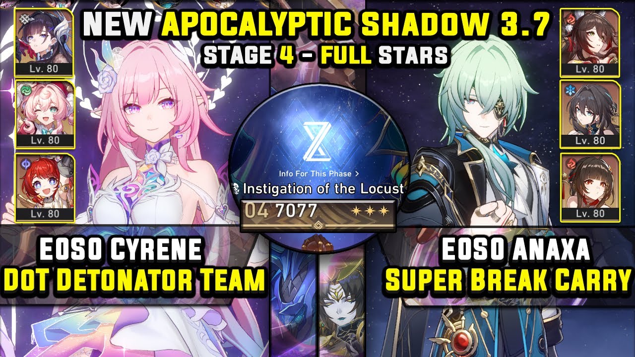 E0 Cyrene DoT Team W/ Hysilens & E0 Anaxa Carry (3 Stars) Apocalyptic Shadow 4 Honkai Star Rail 3.7