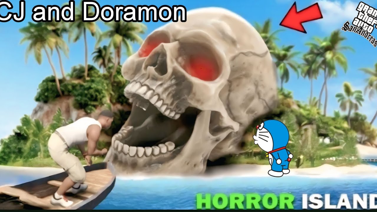 CJ And DORAMON FINDING HORROR ISLAND#foryou #ww2 #gtasa