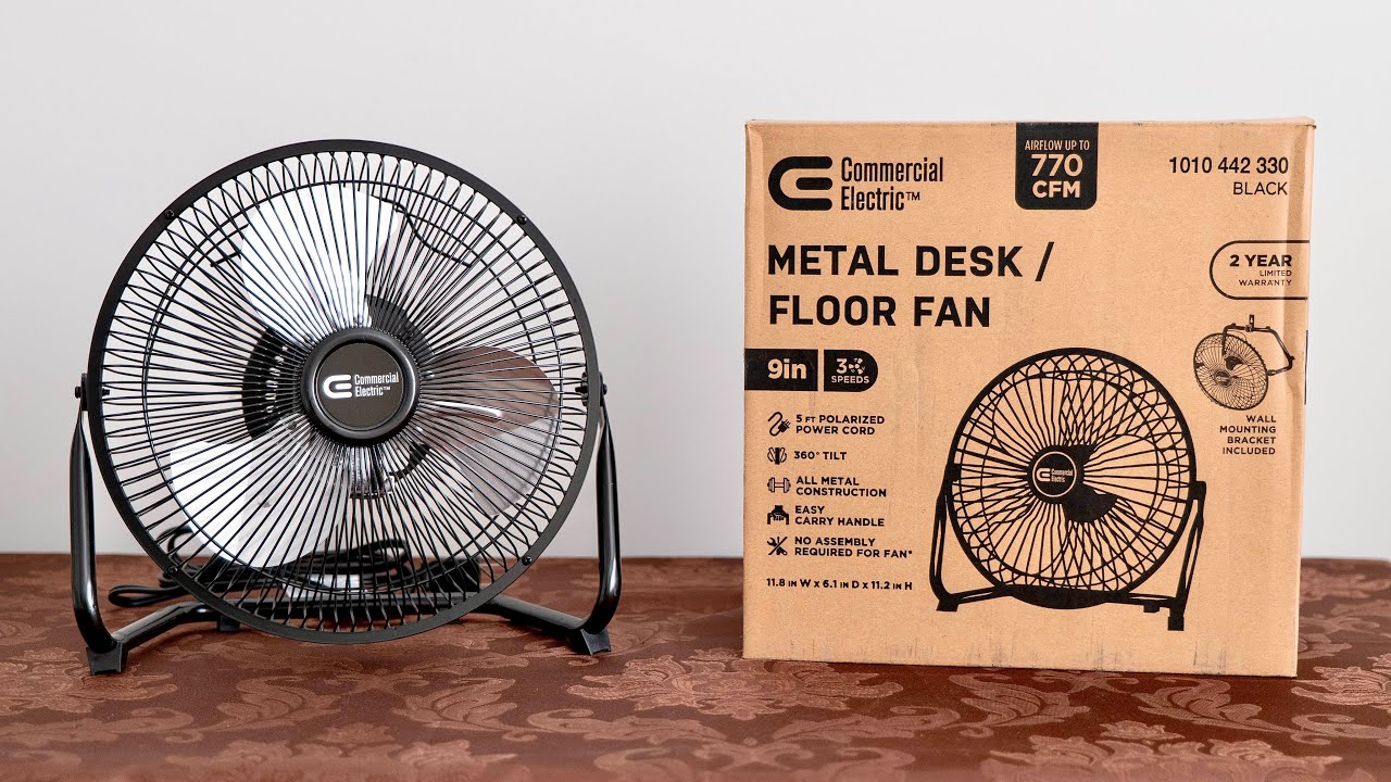 Commercial Electric 9” High Velocity Fan | Unboxing