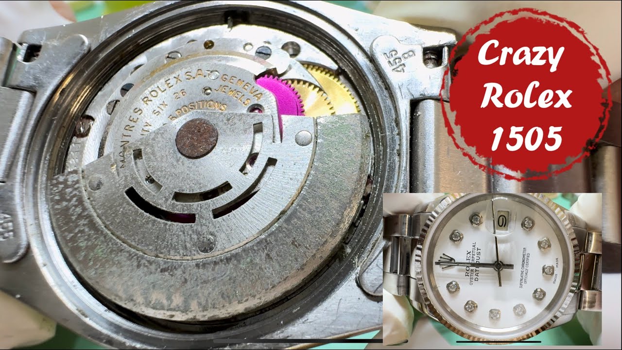 Repair Old Rusted Rolex Watch 1505 Caliber 1570 / Tutorial