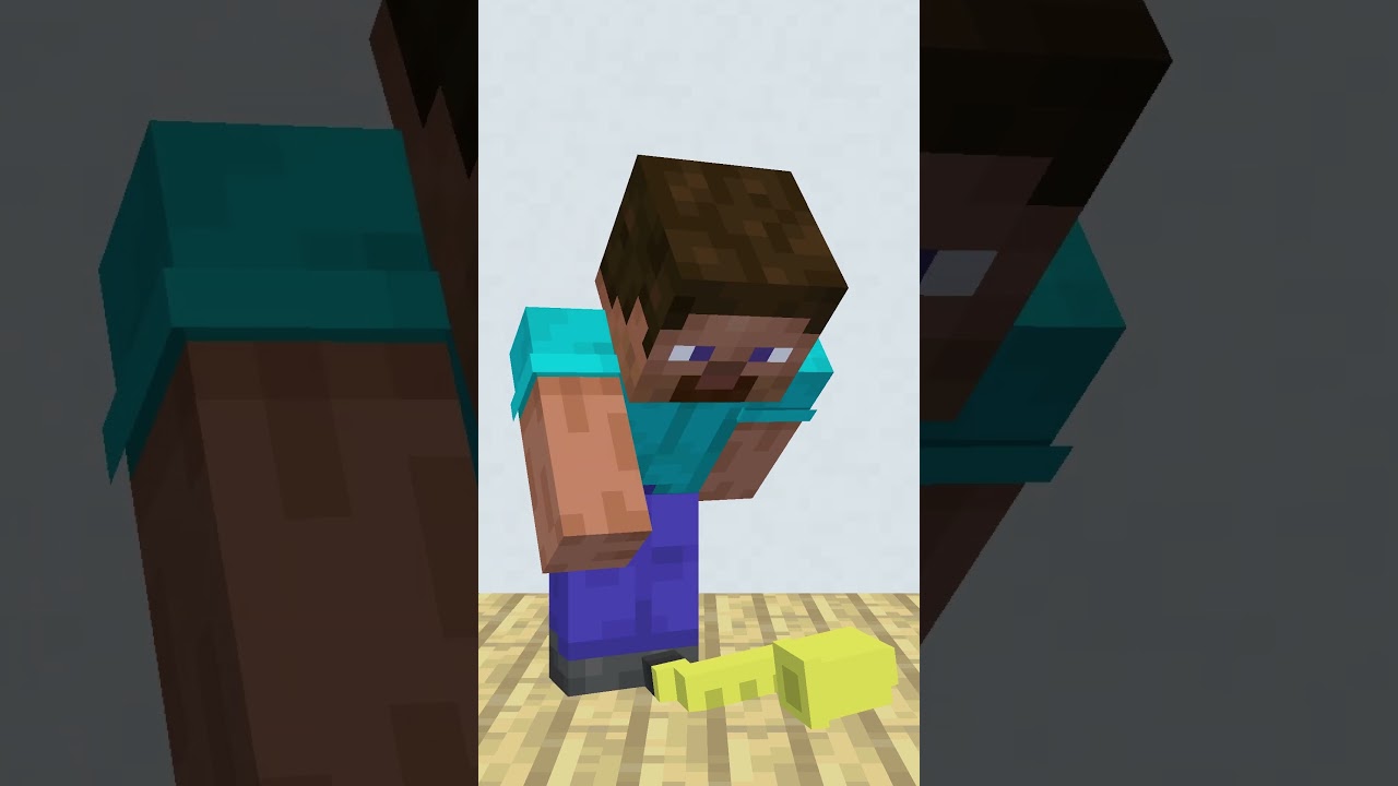 Steve plays saxophone until he's lean and shredded again #minecraftanimation credit: @masteroogwgay