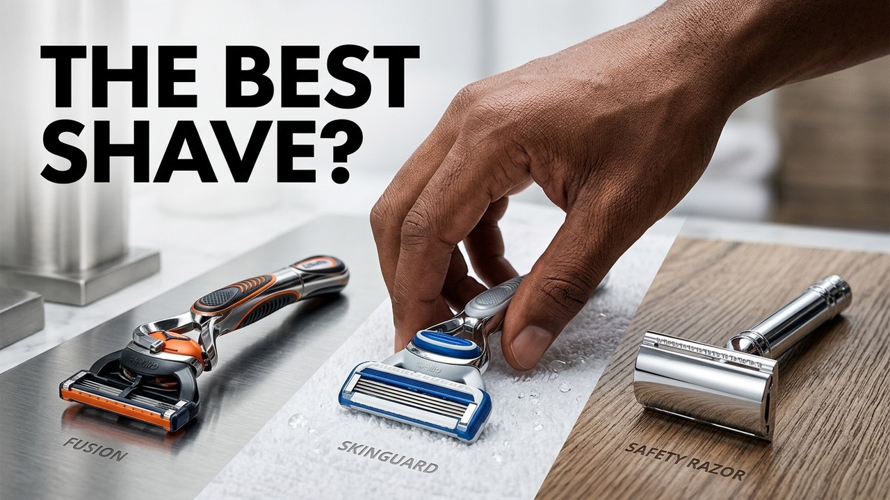My Shaving Arsenal - Gillette Fusion vs Gillette SkinGuard vs Safety Razor