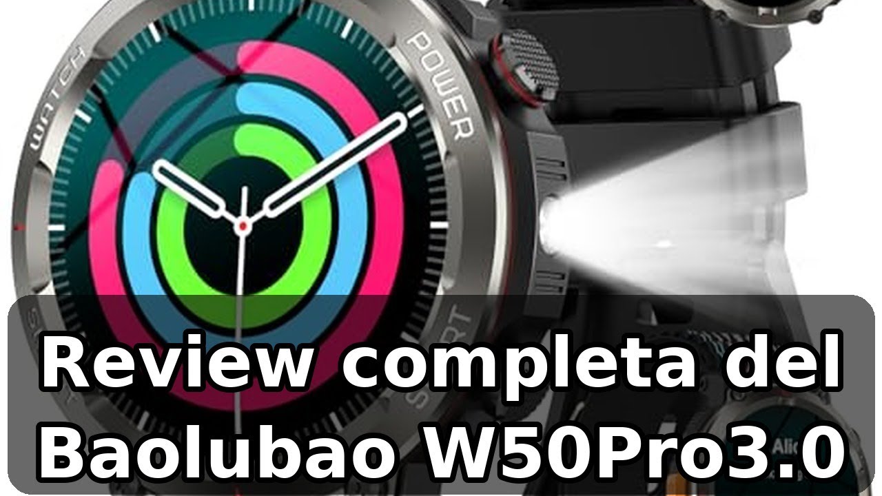 Review completa del Baolubao W50Pro3.0 Smartwatch Hombre: batería, brújula e IP68 en acción