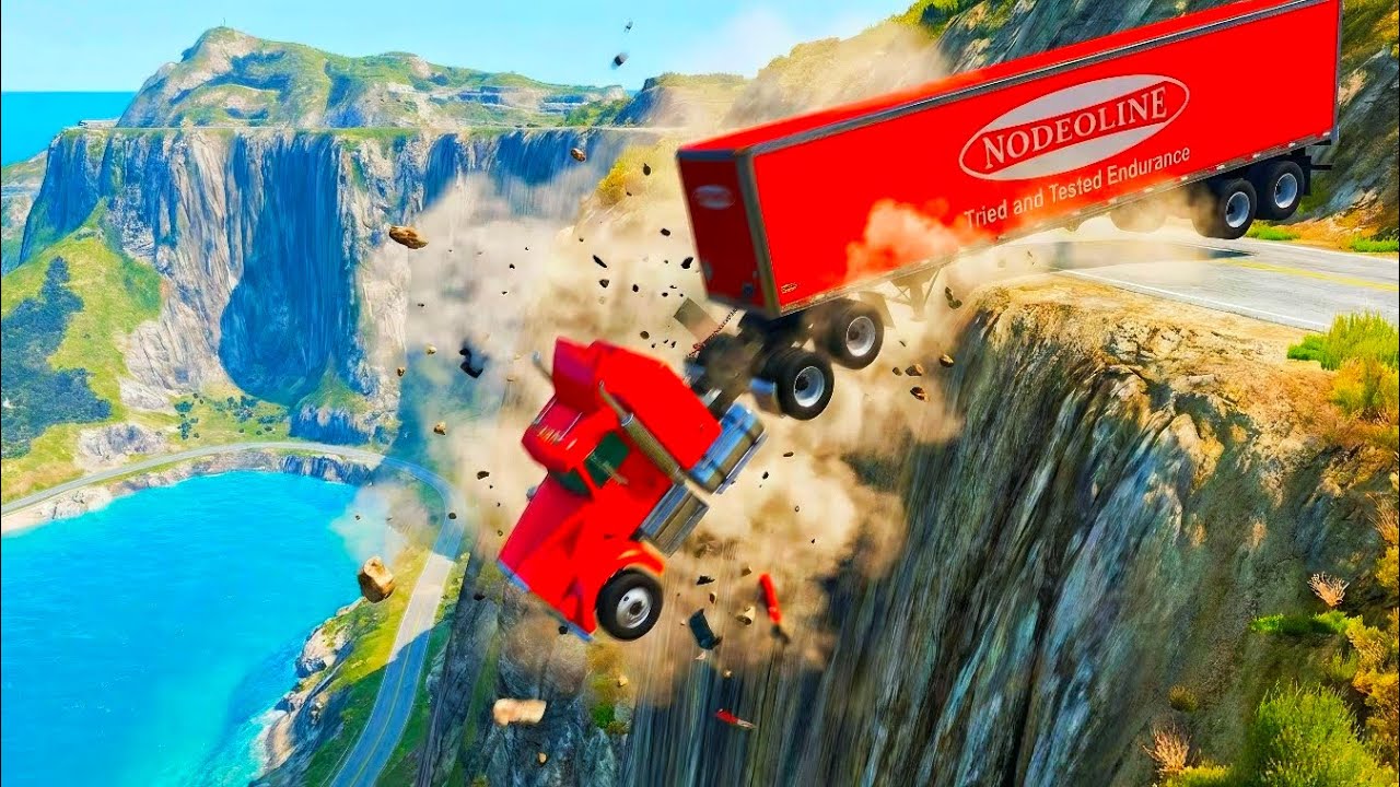 Extreme Mountain Cliff Crash 😱💥 | Beamng drive #18 !