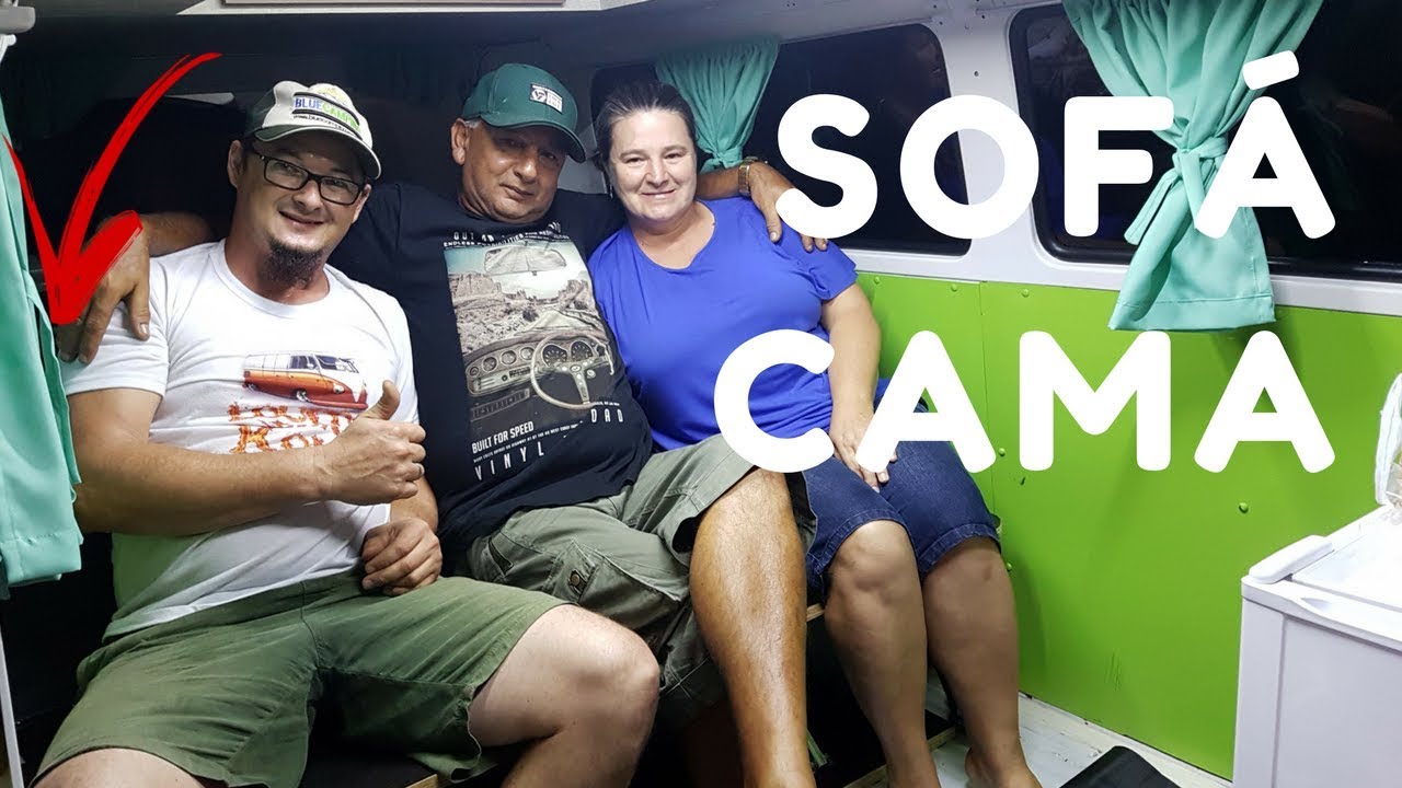 BANCO CAMA PARA KOMBI HOME, INSTALAÇÃO  DO SOFÁ CAMA NA KOMBIHOME MAFALDA | Voo de Kombi Cristini