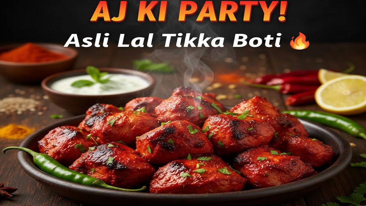 Spicy Chicken Lal Tikka Recipe | Restaurant Style Lal Tikka at Home