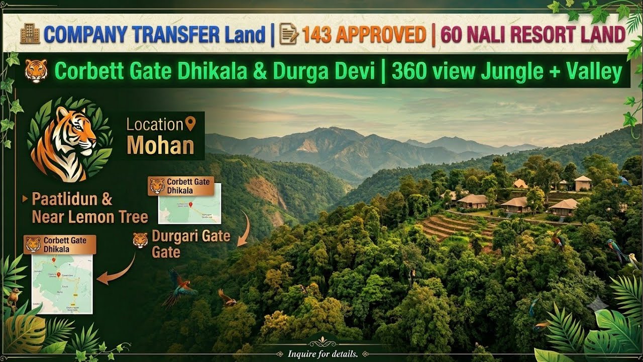 Resort Land For Sale in JimCorbett Ramnagar #landforsaleinjimcorbett #jungle #jungleland