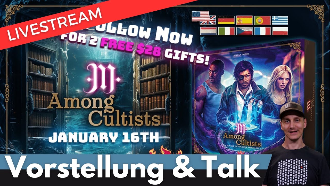 Livestream + Gewinnspiel - Among Cultists - Erweiterung - Crowdfunding Auftakt - mit Alex & Stefan