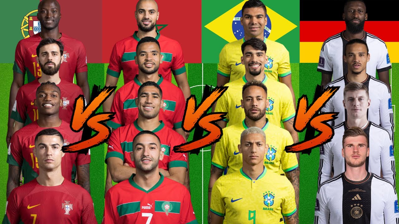Portugal & Morocco VS Brazil & Germany 💥 ULTRA VS 🔥💪