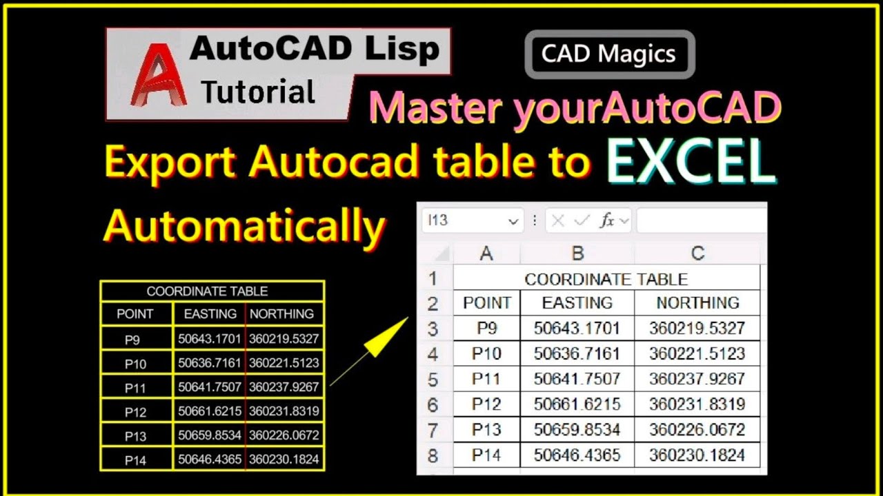 Учебное пособие по AutoCAD LISP: Экспорт таблиц AutoCAD в Excel