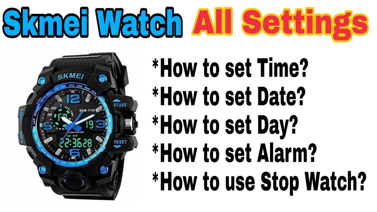 Skmei Watch all settings