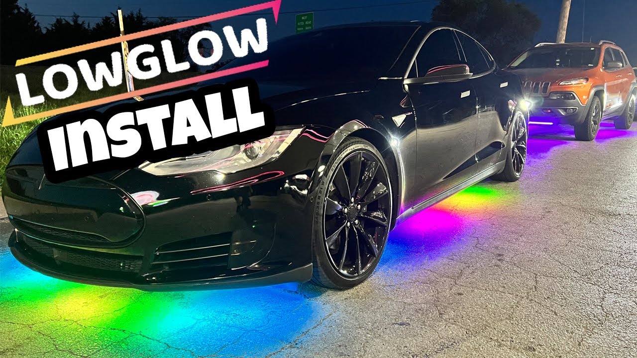 installing lowglow on my Tesla! (Underglow install)