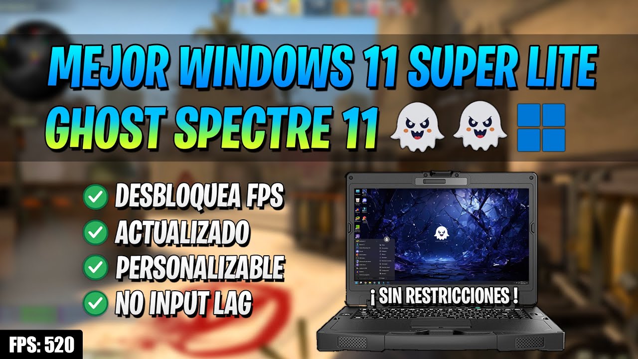 Ghost Spectre 11: EL MEJOR WINDOWS 11 SUPER LITE para GAMERS SIN DELAY y MÁS FPS 🚀
