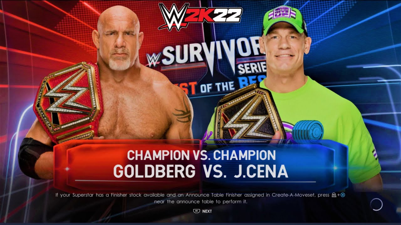 Goldberg vs. John Cena | EPIC DUAL Title Dream Match | WWE 2K22 | 4K