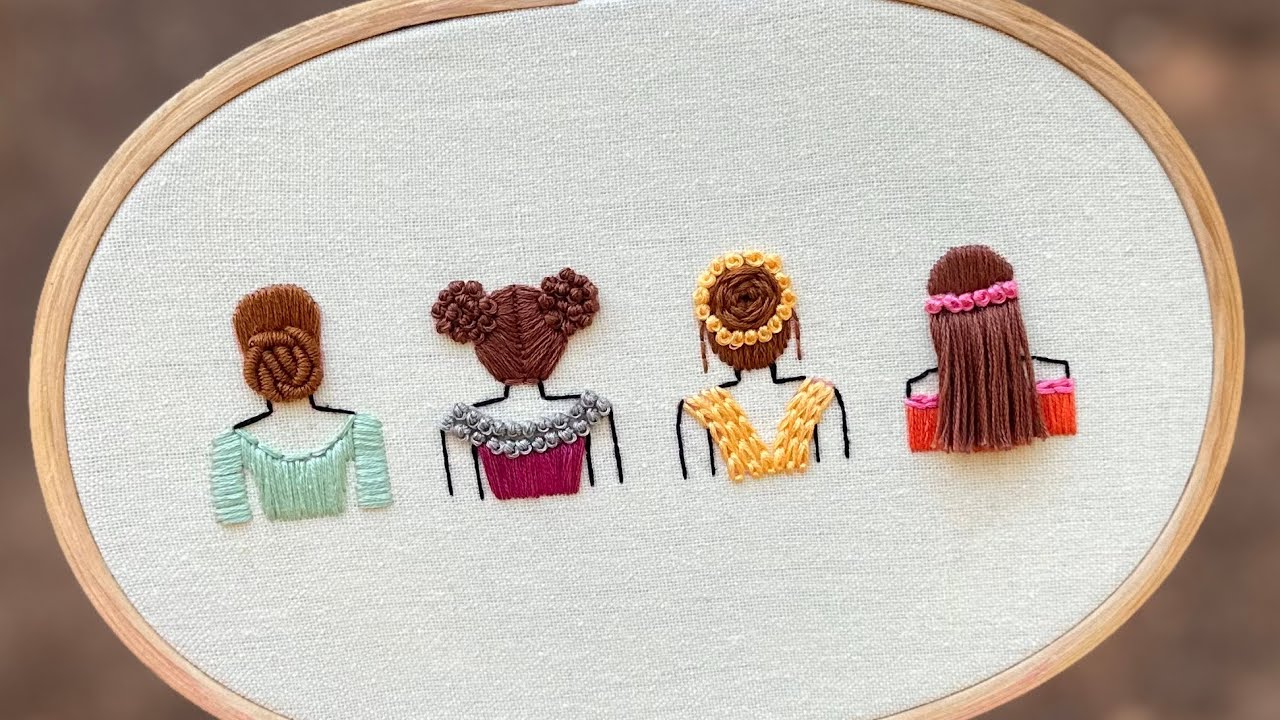 4 Easy Hair Embroidery Tutorial for Beginners 👩 Hair Embroidery Tutorial by Gossamer