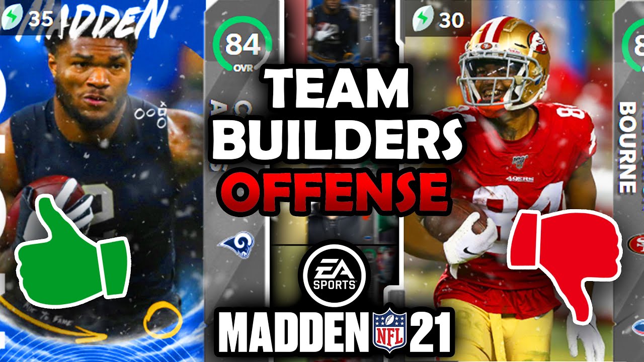 RANKING The BEST Offensive Team Builders in Madden 21 Ultimate Team (Tier List)