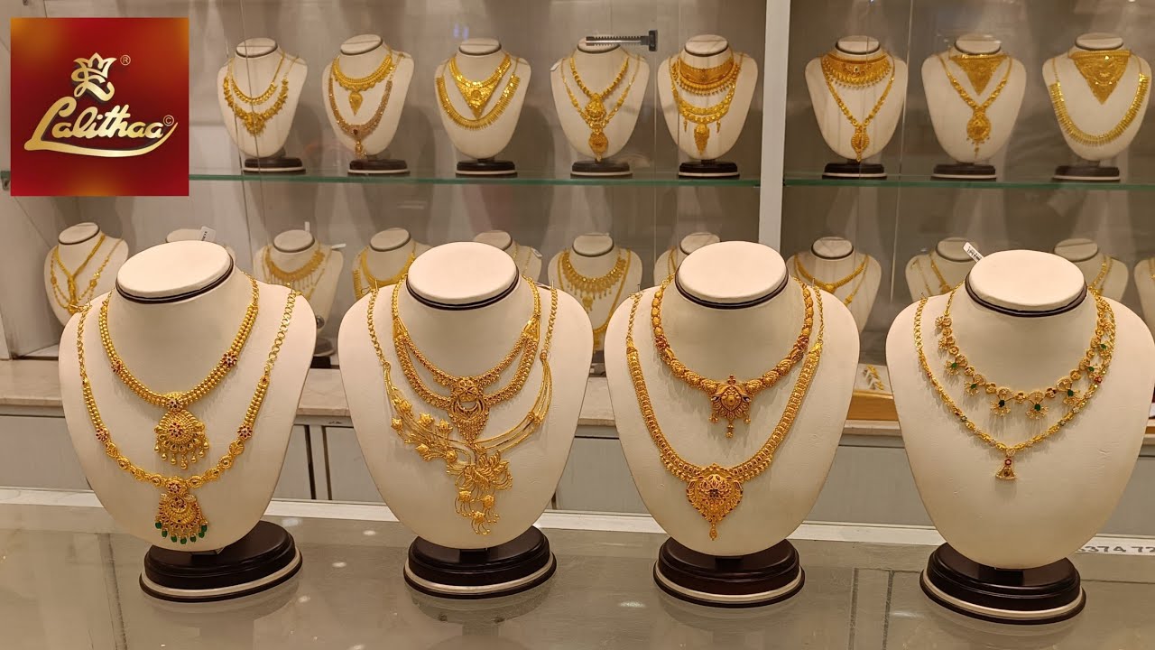Lalithaa Jewellery Gold Necklace Collections | Bombay | Stone Necklace | Fancy Necklace