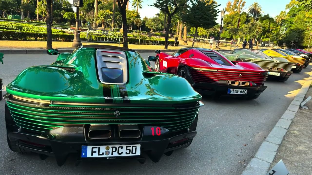 🔥 Best ever Ferrari Cavalcade Sevilla 2025! 🌟🇪🇸 115 stunning Ferraris in  Plaza de América!