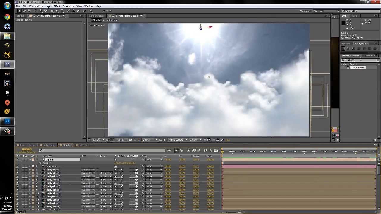 Puffy Cloud Fly Through Preview