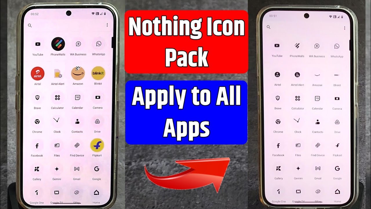 how to apply nothing icon pack to all apps | nothing icon pack convert all apps